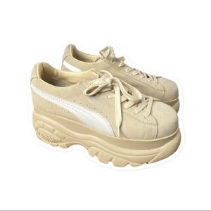 Puma X Buffalo suede cream platform sneakers 6